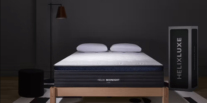 Helix Midnight Luxe Premium Mattress Review for back pain and Pressure Relief